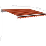  Automatska tenda na uvlačenje 3 x 2 5 m narančasto-smeđa | shoptok.hr