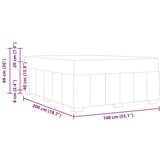  Konstrukcija postelje z vzmetnico Taupe 140 x 200 cm blago | Shoptok.si
