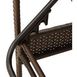  Ležalnik z blazino rjav 63x200x81 cm poli ratan | Shoptok.si