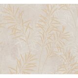 A.S. CREATION TAPETEN Tapeta iz netkane tekstilije AS CREATION Terra Floral (kremna, vzorec listov, 10,05 x 0,53 m) | Shoptok.si