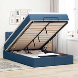  Otomanski krevet s madracem i LED plavi 120x200 cm tkanine | shoptok.hr