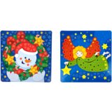 KIT DIY Coloured Mosaic Christmas Glue-On Snowman Angel | shoptok.hr