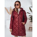 DStreet Kurtka zimowa damska SNOWVIBE czerwona pikowana | shoptok.hr