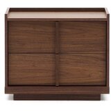 Kave Home Temno rjava nočna omarica v orehovem dekorju Onix – | Shoptok.si