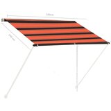  Tenda na uvlačenje 100 x 150 cm narančasto-smeđa | shoptok.hr