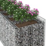  Gabionski uzdignuti krevet 4 pcs Srebrna | shoptok.hr