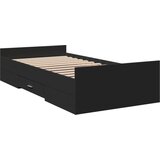  Okvir kreveta s ladicama crni 90 x 190 cm konstruirano drvo | shoptok.hr