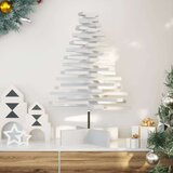 vidaXL Drveno ukrasno božićno drvce bijelo 80 cm od masivne borovine | shoptok.hr
