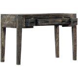  Pisalna miza črna 110x50x75 cm trden mangov les | Shoptok.si