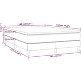 S oprugama i madracem tamnosmeđi 140 x 190 cm od tkanine | shoptok.hr