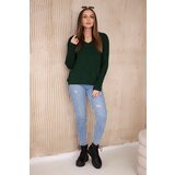 Kesi V-neck sweater dark green | shoptok.hr