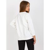 Fashion Hunters Ecru basic cotton blouse with 3/4 sleeves | Shoptok.si