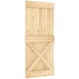 vidaXL Klizna vrata s priborom za montažu 90 x 210 cm masivna borovina | shoptok.hr