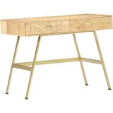vidaXL Pisalna miza s predali 100x55x75 cm trden mangov les | Shoptok.si