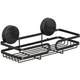 Wenko Črna stenska polica za kopalnico Static-Loc® Pavia, širina 26 cm Cene