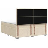  LED okvir za krevet s madracem Krem 140 x 200 cm Tkanina - Krem 140 x 200 cm Dizajn linija | shoptok.hr