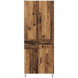 vidaXL Highboard s ladicama 2 pcs Staro drvo Inženjerska drva i staklo | shoptok.hr