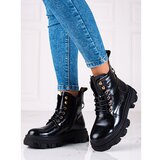 SHELOVET Lacquered women's ankle boots on a thick sole | shoptok.hr