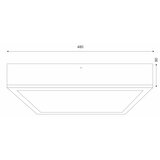  plafonsko svetlo oak square 4xE27/15W/230V 48x48 cm hrast/crna | Eponuda.com