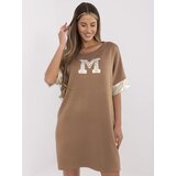 Italy Moda Dress-MI-SK-A6192.52-light brown | Shoptok.si
