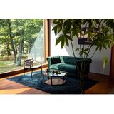 Dutchbone Klubska mizica s stekleno mizno ploščo v temni naravni barvi 80x92,5 cm Sita – | Shoptok.si