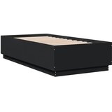  Okvir za krevet crni 75 x 190 cm od konstruiranog drva | shoptok.hr