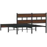  Okvir kreveta bez madraca smeđi hrast 150x200 cm izrađeno drvo | shoptok.hr