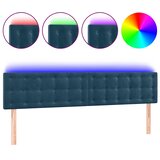 LED uzglavlje tamnoplavo 200x5x78/88 cm baršunasto | shoptok.hr