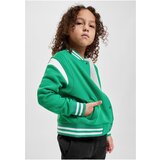 Urban Classics Boys Inset College Sweat Jacket bodegagreen/white | Shoptok.si
