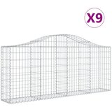  Lučne gabionske košare 9 kom 200x30x80/100 cm pocinčano željezo | shoptok.hr