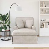  Ležaljka s suknjom s jastukom Krem 157 x 91 x 91 cm ARES | shoptok.hr