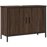  The Living Store Omarica za umivalnik rjavi hrast 80x30x60 cm inženirski les - Kopalniška Omarica Za Umivalnik, (21442153) | Shoptok.si