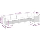 vidaXL 6-dijelni set vrtnih sofa s jastucima bež od poliratana | shoptok.hr