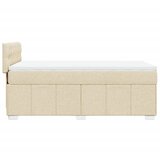  Krevet s oprugama i madracem krem 90 x 200 cm od tkanine | shoptok.hr