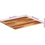 Stolna ploča od masivnog drva bagrema 15 - 16 mm 70 x 80 cm | shoptok.hr