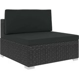  Vrtna sedežna garnitura 6-delna z blazinami poli ratan črna, (20597868) | Shoptok.si