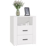 Noćni ormarić bijeli 50 x 36 x 60 cm od konstruiranog drva | shoptok.hr