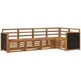 VidaXL Kotna sedežna garnitura 4 pcs Naravna Masiven les akacije, (5000283647) Slike