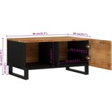  Stolić za kavu 80x50x40 cm od drva bagrema i konstruiranog drva | shoptok.hr
