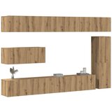 Maison Chic TV omarice - TV enot 7-delna stenski artisan hrast inženirski les, (21701958) | Shoptok.si