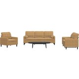 vidaXL 3-dijelni set sofa s jastucima smeđi baršunasti Cijene