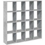vidaXL Ormarić za knjige boja betona 137,5x29x137,5 cm drveni | shoptok.hr