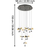 Eglo 390339 - led prigušiva luster na sajli dracera 10xLED/2,3W/230V, prečnik 58 cm | Eponuda.com