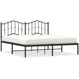  Metalni okvir za krevet s uzglavljem crni 160x200 cm | shoptok.hr