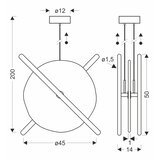 LED luster na sajli RELAX LED/15W/230V zlatna/bela | Eponuda.com
