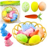  Easter Decorations In Basket Bunnies Eggs Carrot 6pcs | shoptok.hr