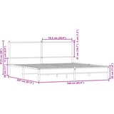 Metalni okvir kreveta bez madraca boja hrasta 160x200 cm | shoptok.hr