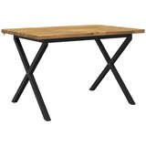  120 x 80 x 75 cm Čvrsto drvo akacije Bijela i crna Pravokutni | shoptok.hr