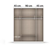 Boxxx OMARA ZA OBLAČILA, bela, hrast artisan | Shoptok.si