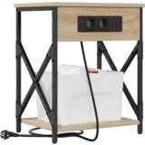 VidaXL Nočna omarica sonoma hrast 41 x 31 x 51 cm Konstruiran les Slike